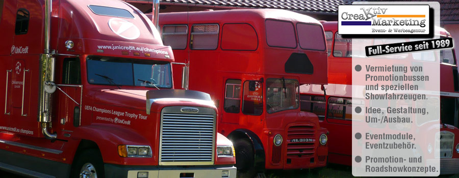 Showtruck, englische Doppeldeckerbusse showtruck, englische Doppeldeckerbusse